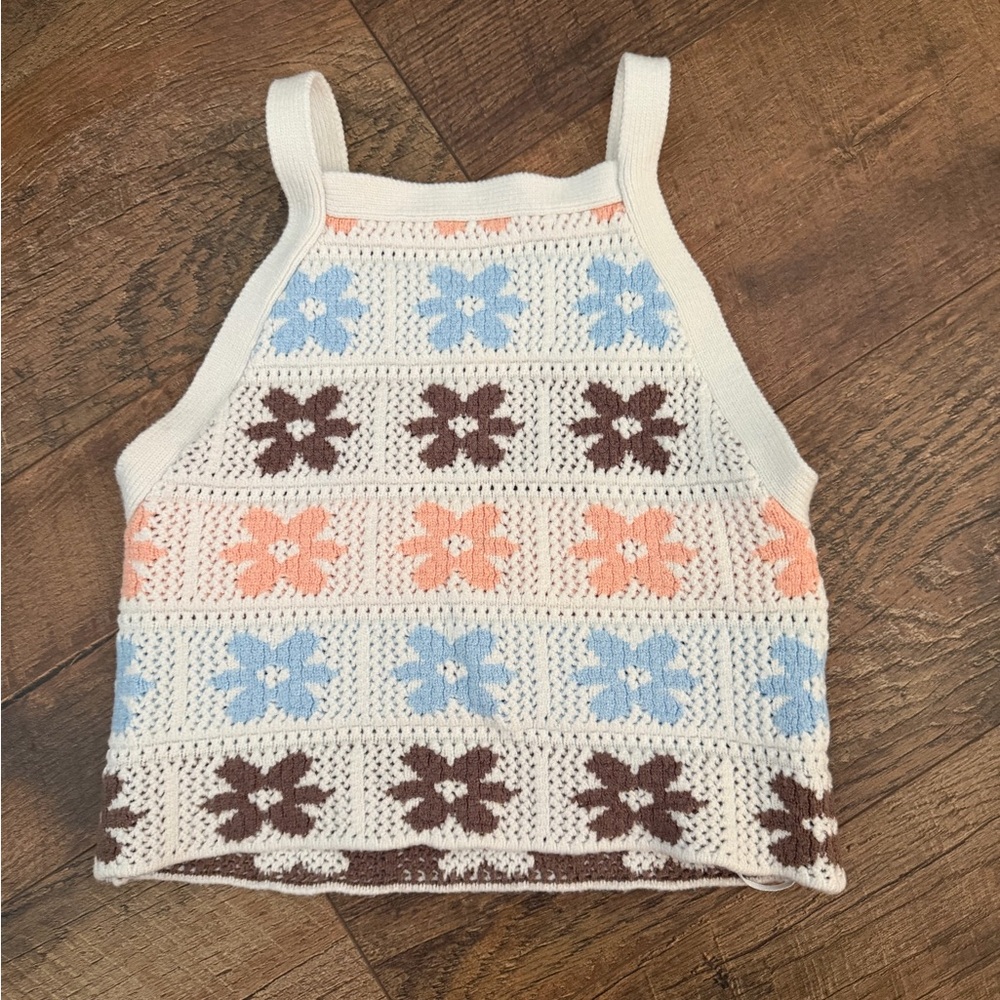 Hippie Rose Crocheted Tank - Picture 1 of 5